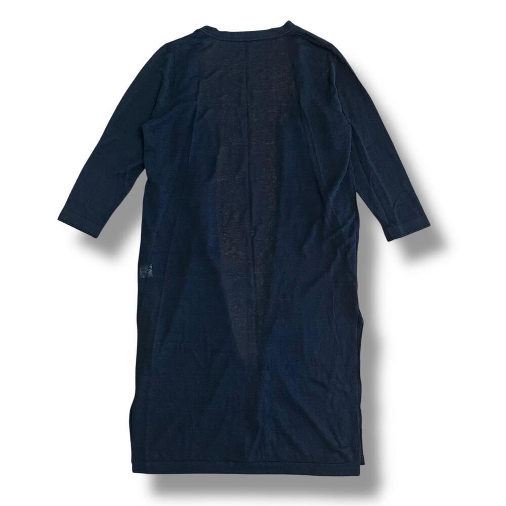 Amber Cashmere Black Longline Cardigan Sweater Coatigan Small‎ Korea Minimalist - Picture 7 of 11